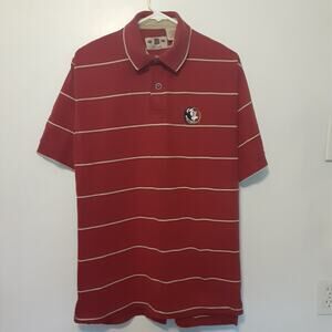 Vintage Boa Florida State Seminoles Polo Shirt M NCAA Striped FSU Short Sleeve